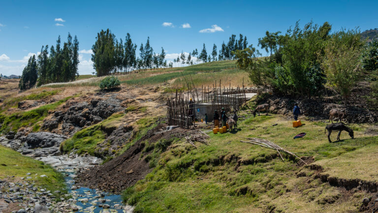 Projektgebiet Legehida: Wasserstelle Duluo Ager, nahe des Dorfes Machala