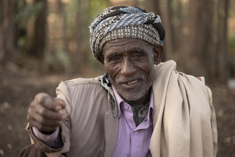 Projektgebiet Borena. Ednire Asefa, 58 ist Modelfarmer in Walamagole